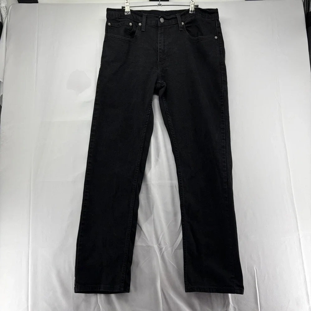 Levis 559 Relaxed Straight Jeans Mens 34x32 Black Denim Pants (Fits 34x30